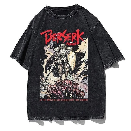 Berserk Unisex Oversize Yıkamalı T-shirt