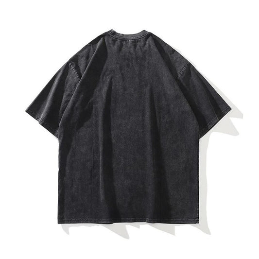 Antrasit Eye See All Thing Yıkamalı Kumaş T-shirt
