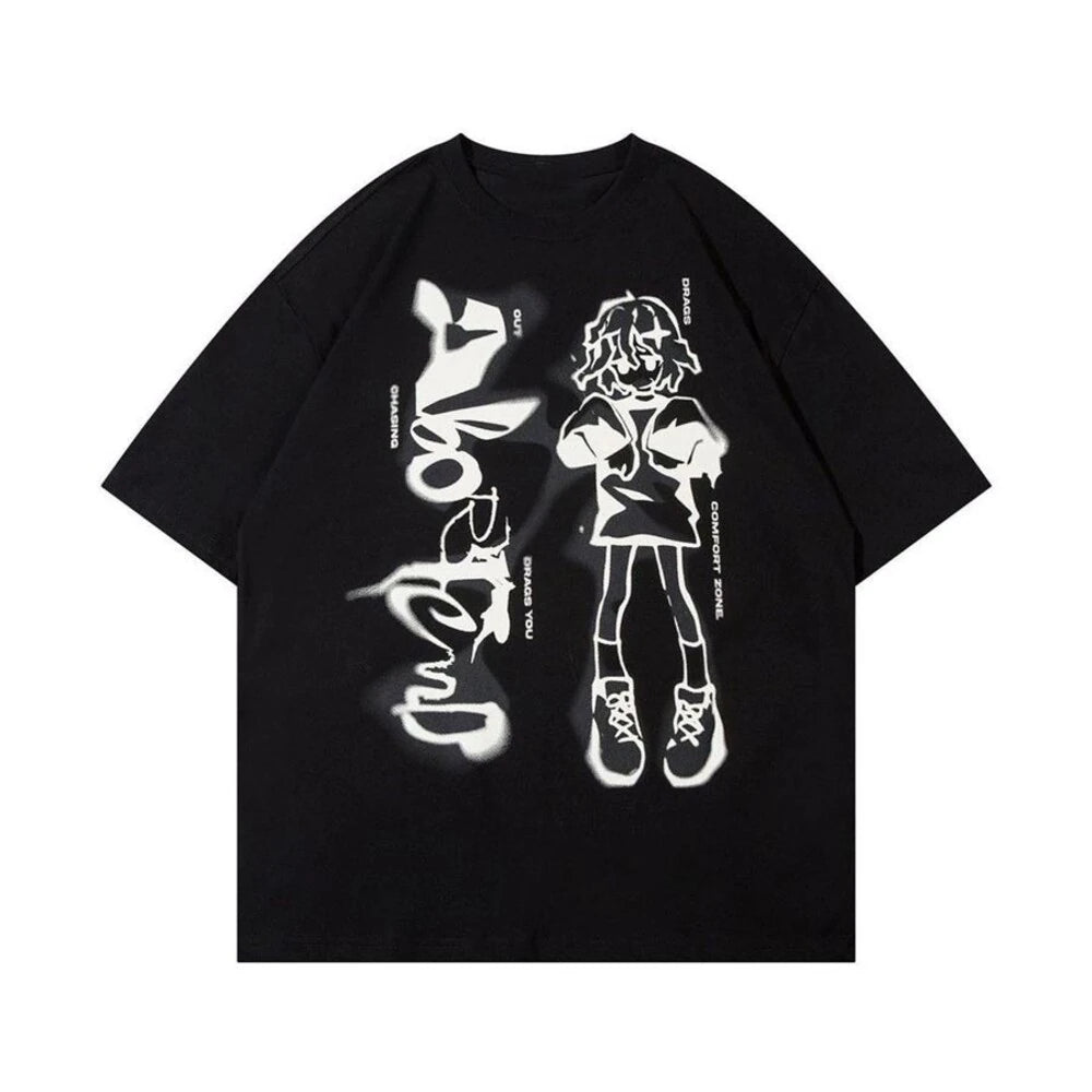 Siyah Aborfend Gothic Girl Unisex T-Shirt