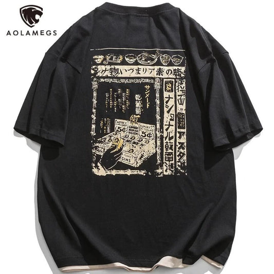 Siyah Oversize Neverules Retro T-shirt