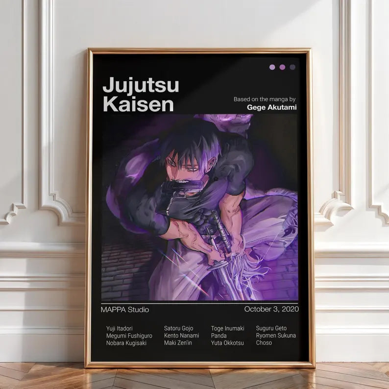 Anime Jujutsu Kaisen Toji Fushiguro Tablo