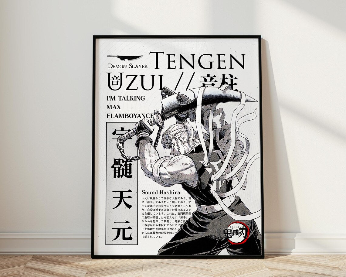 Anime Demon Slayer Tengen Uzui Tablo