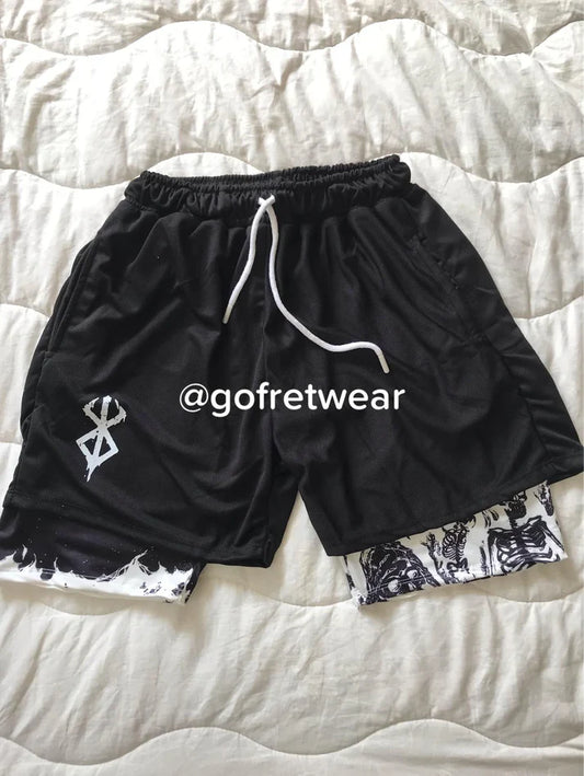 Anime Berserk Streetwear Siyah Şort