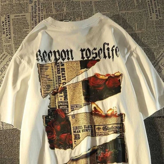 Resolife Beyaz Unisex Oversize T-shirt